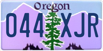 OR license plate 044XJR