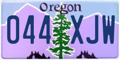OR license plate 044XJW