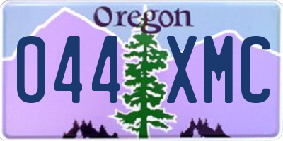 OR license plate 044XMC