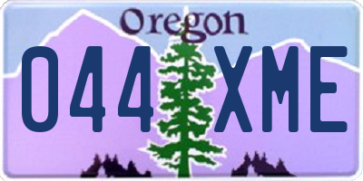 OR license plate 044XME