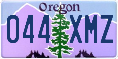 OR license plate 044XMZ