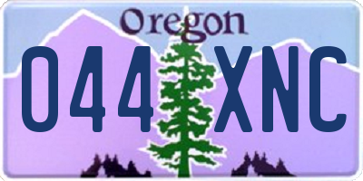 OR license plate 044XNC