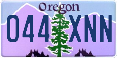 OR license plate 044XNN