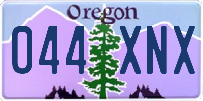 OR license plate 044XNX