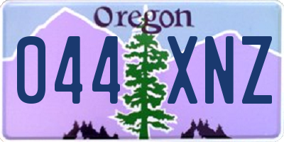 OR license plate 044XNZ