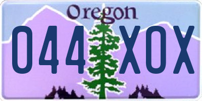 OR license plate 044XOX