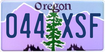 OR license plate 044XSF