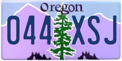 OR license plate 044XSJ