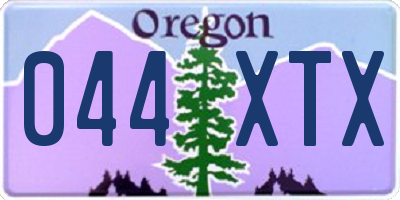 OR license plate 044XTX