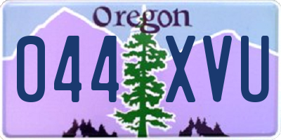 OR license plate 044XVU