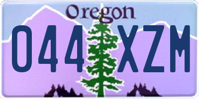 OR license plate 044XZM