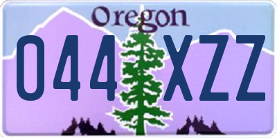 OR license plate 044XZZ