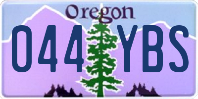 OR license plate 044YBS