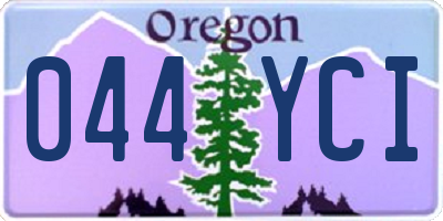 OR license plate 044YCI