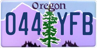 OR license plate 044YFB