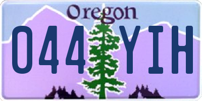 OR license plate 044YIH