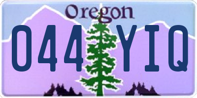 OR license plate 044YIQ