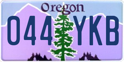 OR license plate 044YKB
