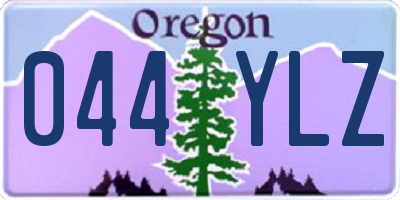 OR license plate 044YLZ