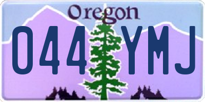 OR license plate 044YMJ