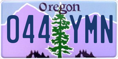 OR license plate 044YMN