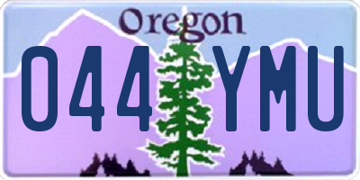 OR license plate 044YMU
