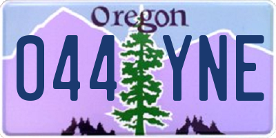 OR license plate 044YNE
