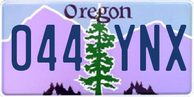 OR license plate 044YNX