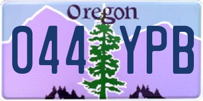 OR license plate 044YPB