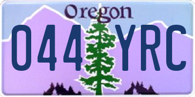 OR license plate 044YRC