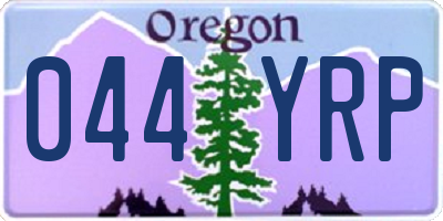 OR license plate 044YRP
