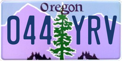 OR license plate 044YRV