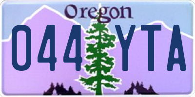 OR license plate 044YTA