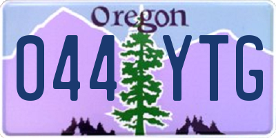 OR license plate 044YTG
