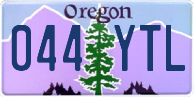 OR license plate 044YTL