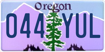 OR license plate 044YUL