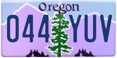 OR license plate 044YUV