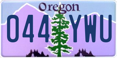 OR license plate 044YWU