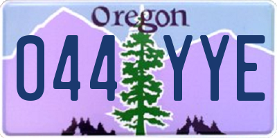 OR license plate 044YYE
