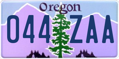 OR license plate 044ZAA
