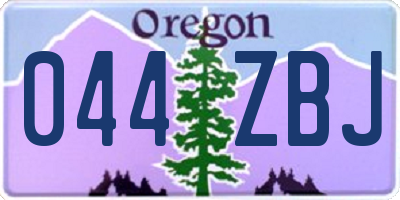 OR license plate 044ZBJ