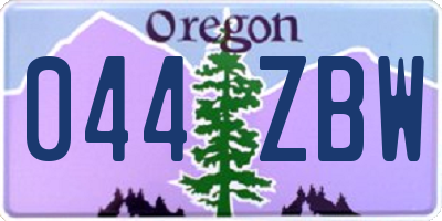 OR license plate 044ZBW