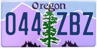 OR license plate 044ZBZ