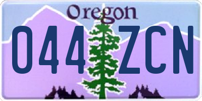 OR license plate 044ZCN