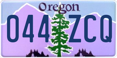 OR license plate 044ZCQ