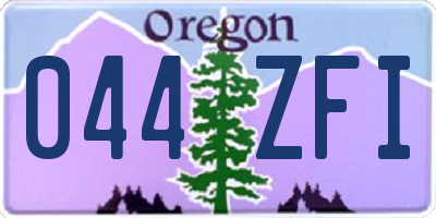 OR license plate 044ZFI