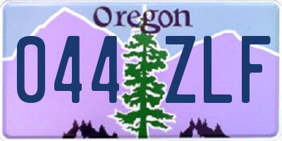 OR license plate 044ZLF