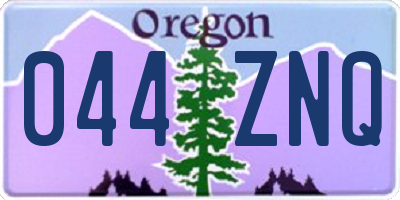 OR license plate 044ZNQ