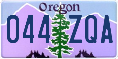 OR license plate 044ZQA