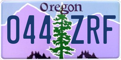 OR license plate 044ZRF